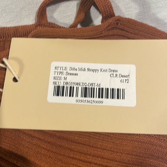 NWT Meshki Diba Midi Strappy Knit Dress - Desert M - Picture 8 of 9